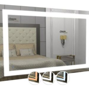 Espelho Led Botão Touch 60x90cm Camarim Banheiro Jateado