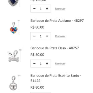 pulseira c/ 4 berloques